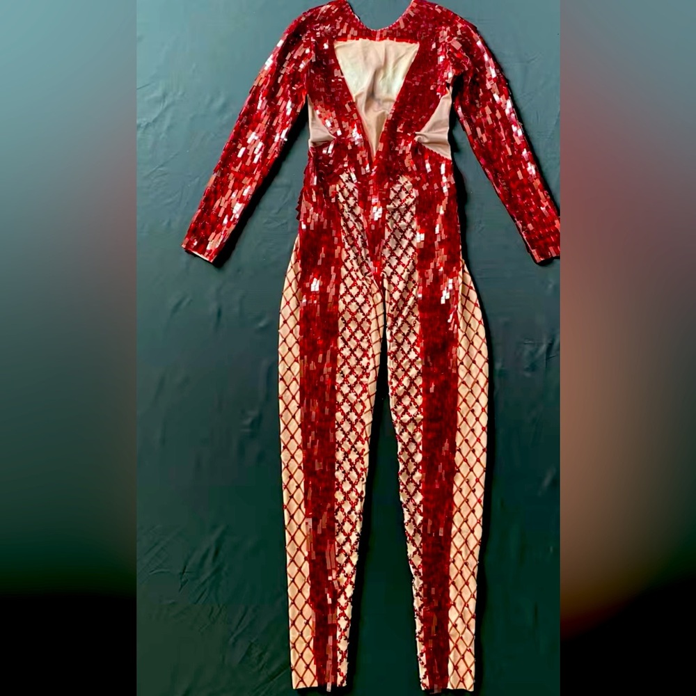 Custom Sequins Jumpsuit - image 6